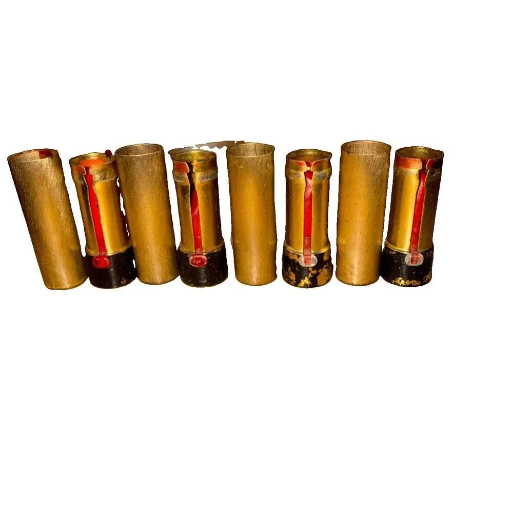 Vintage Ponds Metal Tube Slide Up Lip Stick Creamy High Lustre Rascal Red Set 4